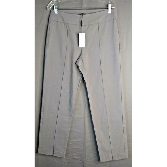 Alisha D. Straight Leg Pullon Stretch Slack/Pant Women's Size 10 Anna (Gray) - Picture 2 of 9